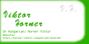viktor horner business card